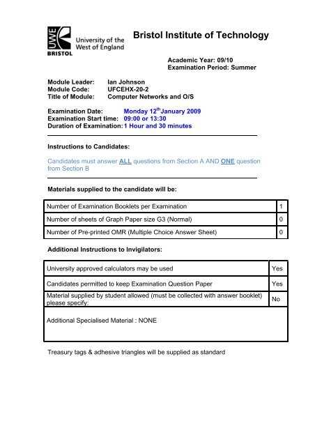 computer networking test questions answers
