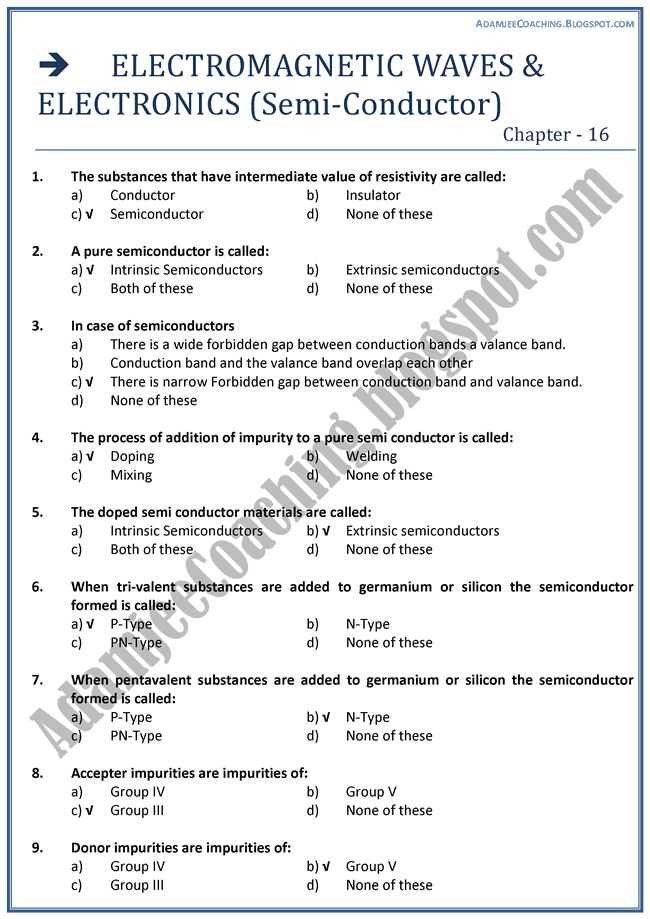 electromagnetic waves test answers