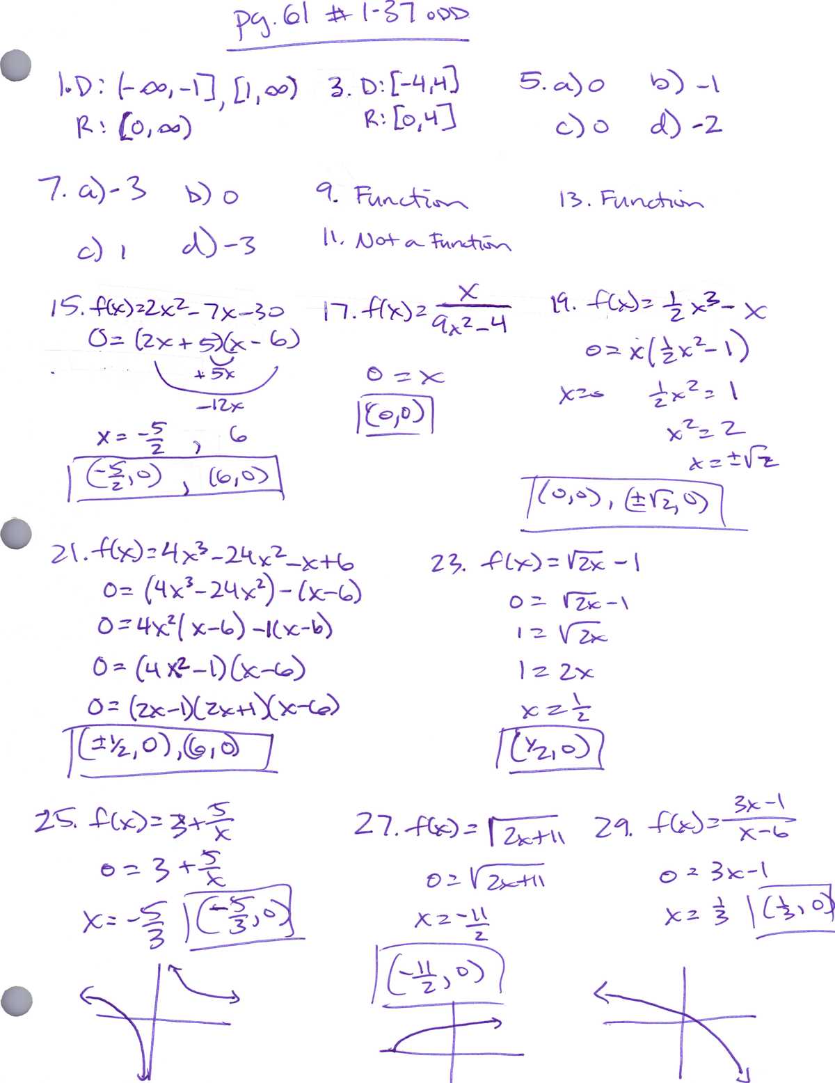 pre calc test answers