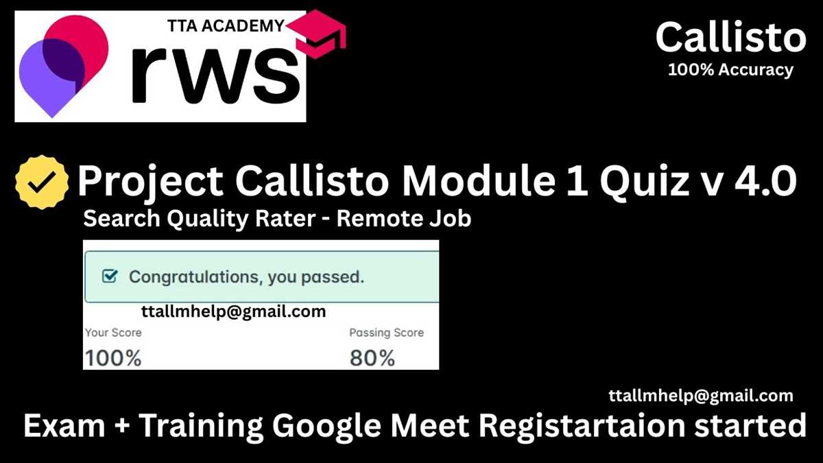 project callisto exam answers