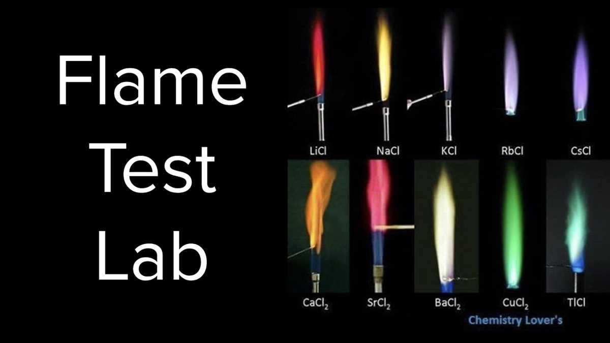 flame test for metallic ions lab answer key