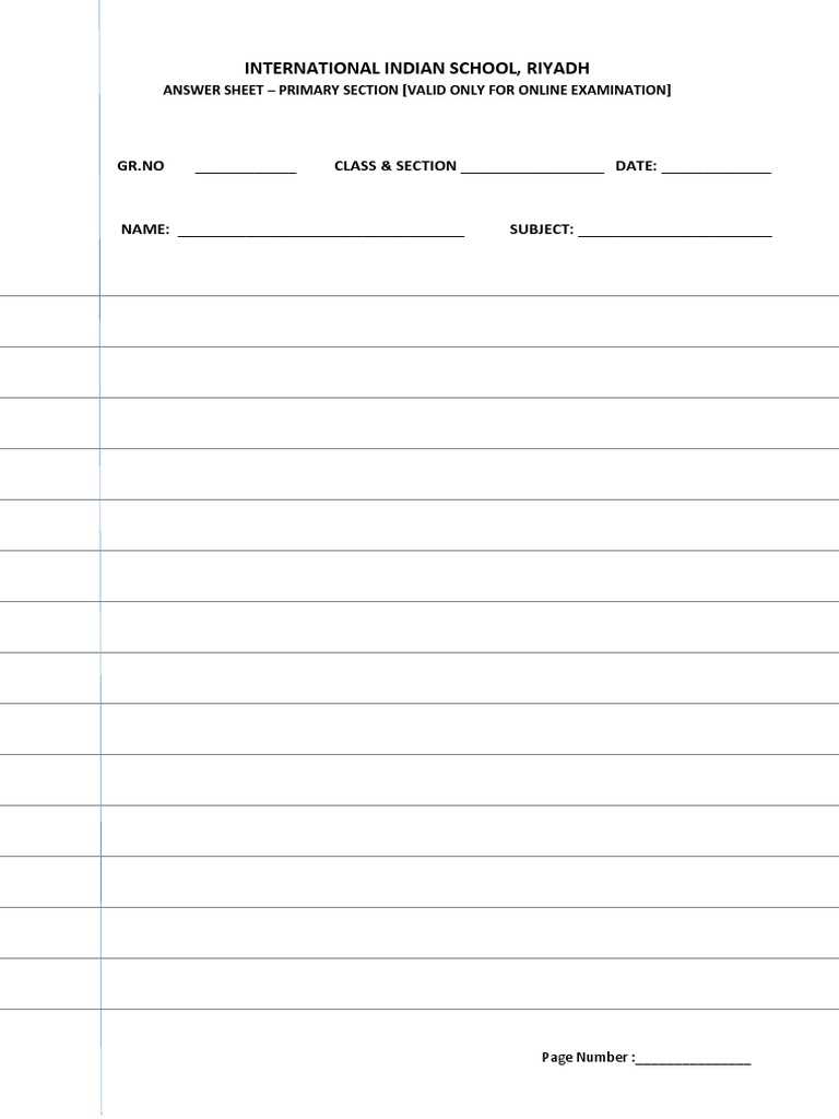 exam answer sheets buy online