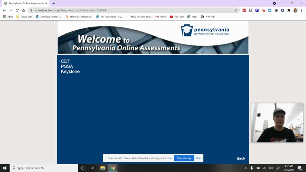 pssa training test answers