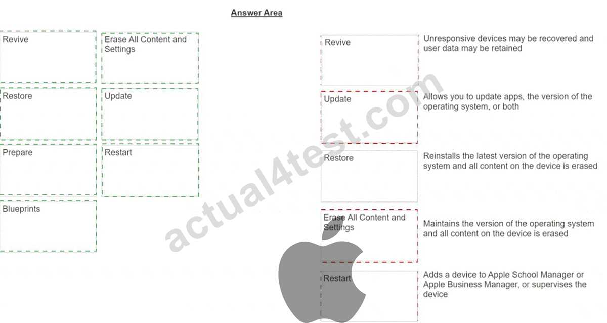 apple device support exam answers