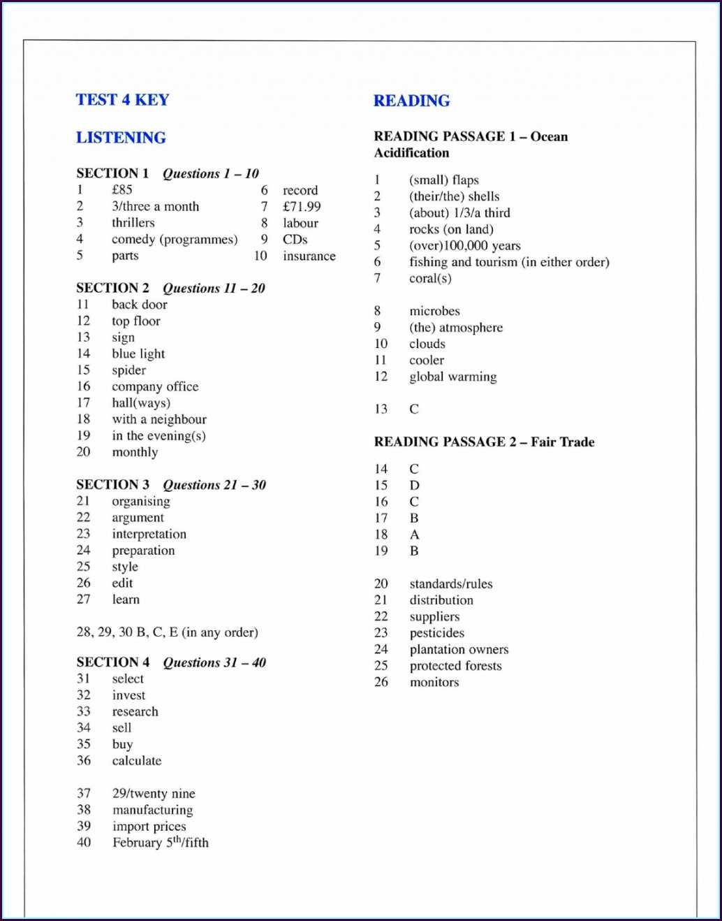 nci test answers