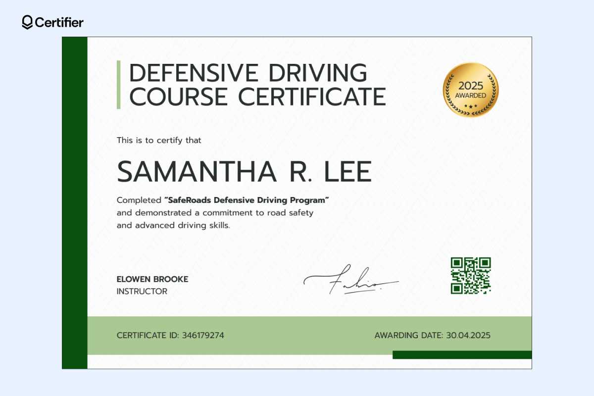 4 hour defensive driving course test answers