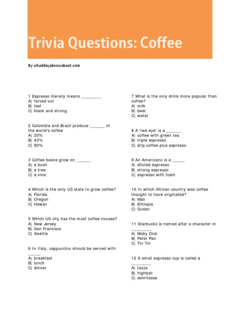judgement coffee test answers