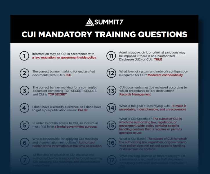 dod cui exam answers