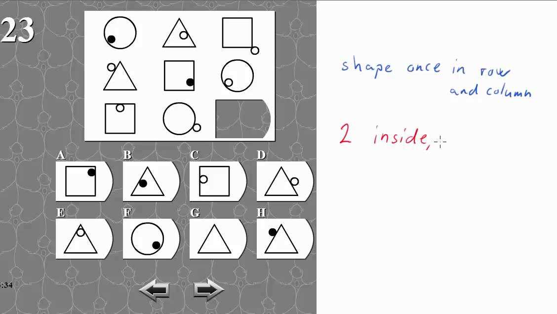 raven matrices iq test answers