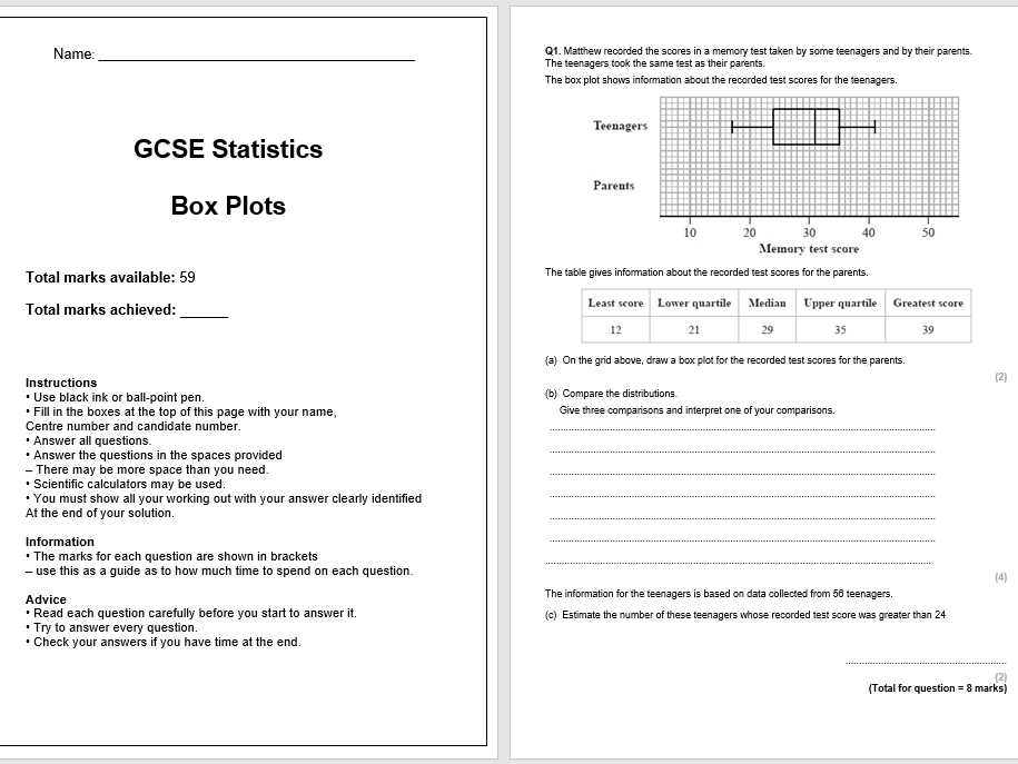 exam statistics questions and answers