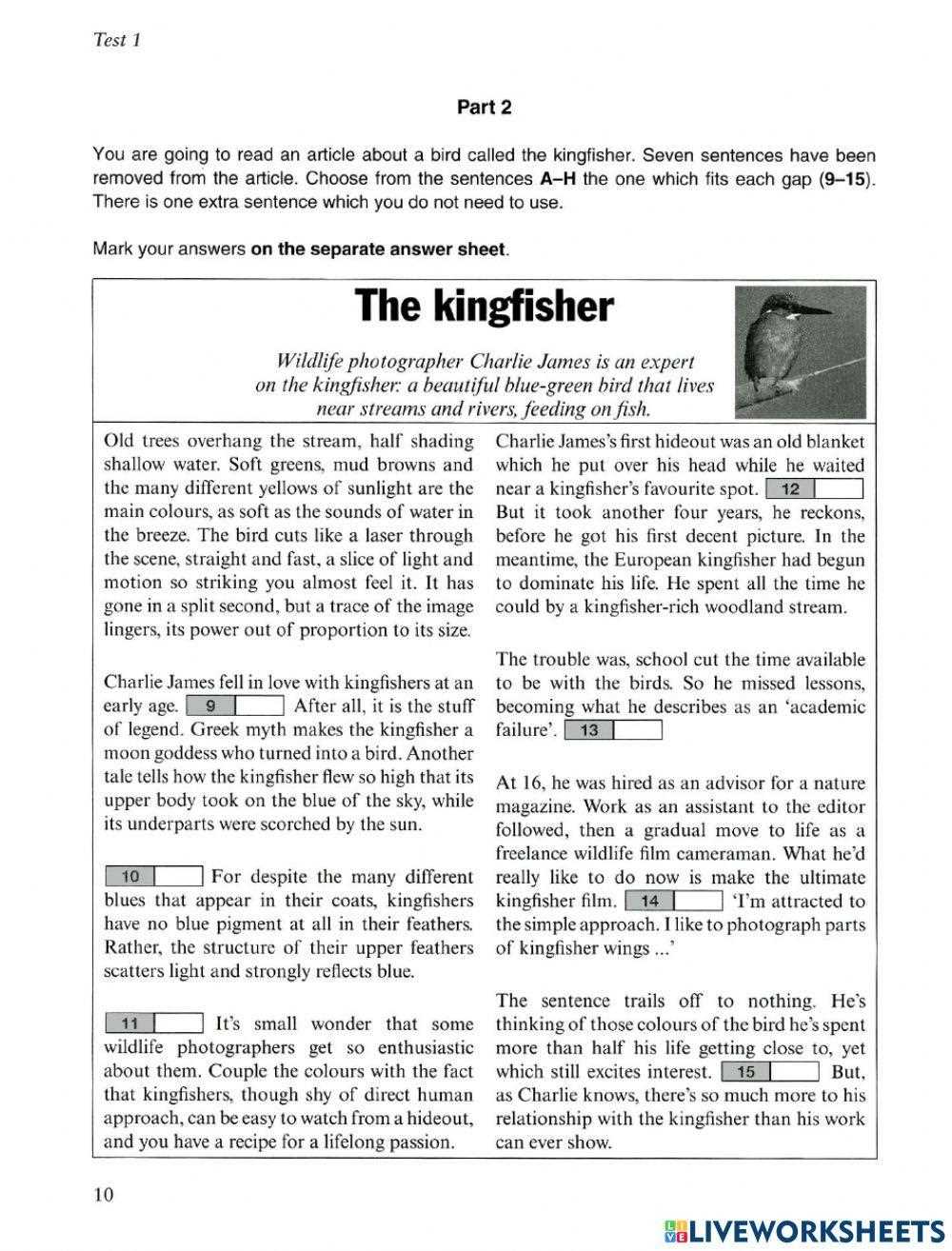 b2 reading test with answers