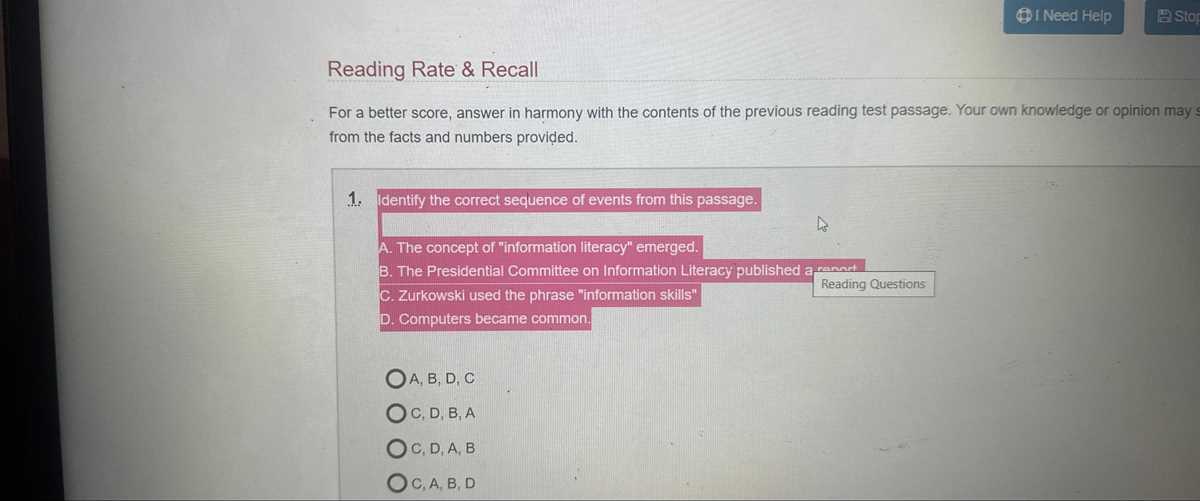 information literacy test answers