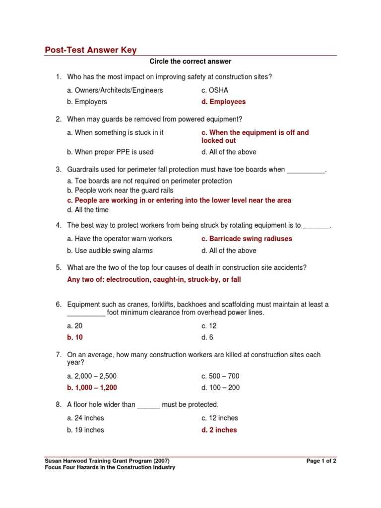opwdd fire safety level one post test answer key