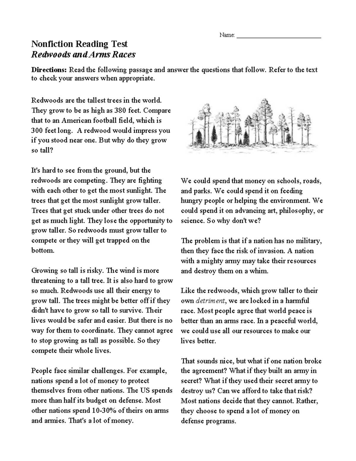 nonfiction ar test answers