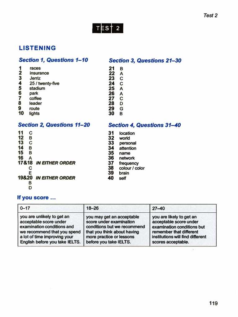 cambridge 17 test 2 listening answers