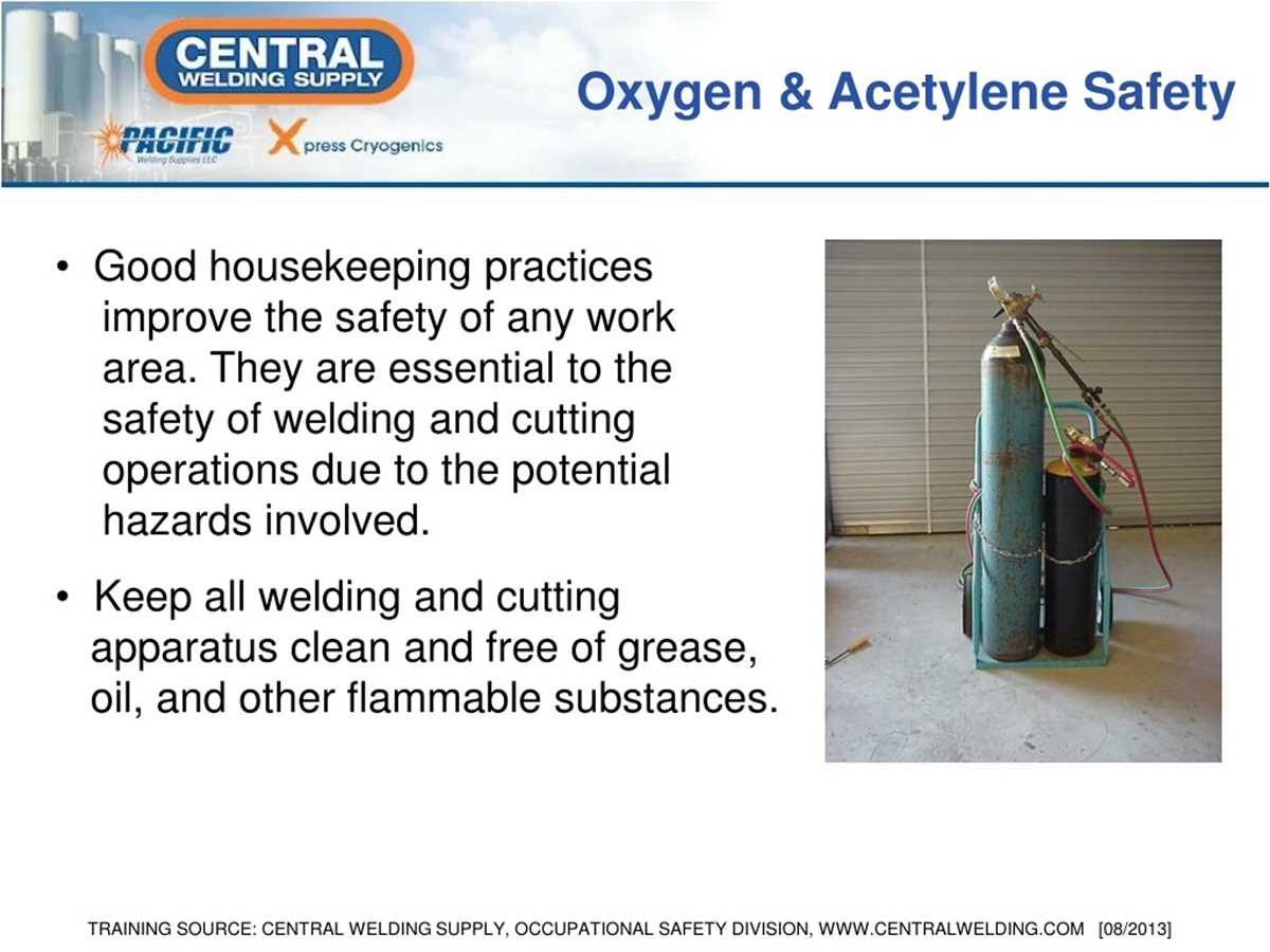 oxy acetylene safety test answers