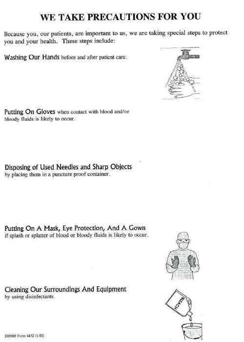 universal precautions test answers