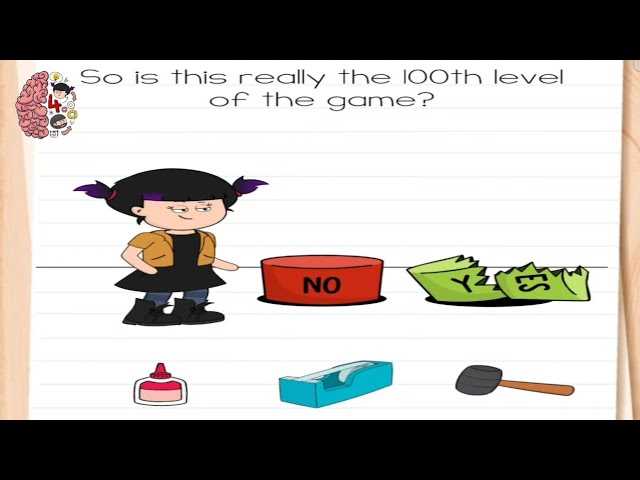 level 100 brain test answer