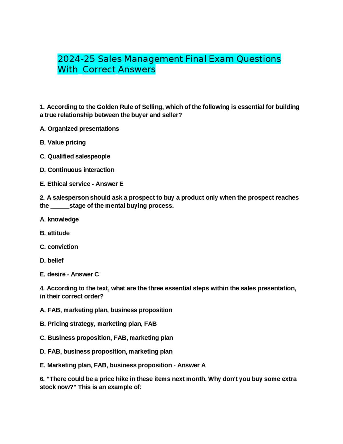 sales management exam questions and answers n5