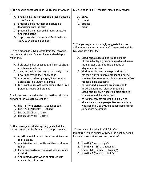 sat practice test 9 answer