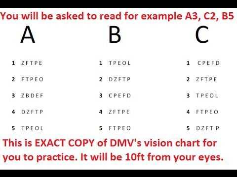 sc dmv eye test answers