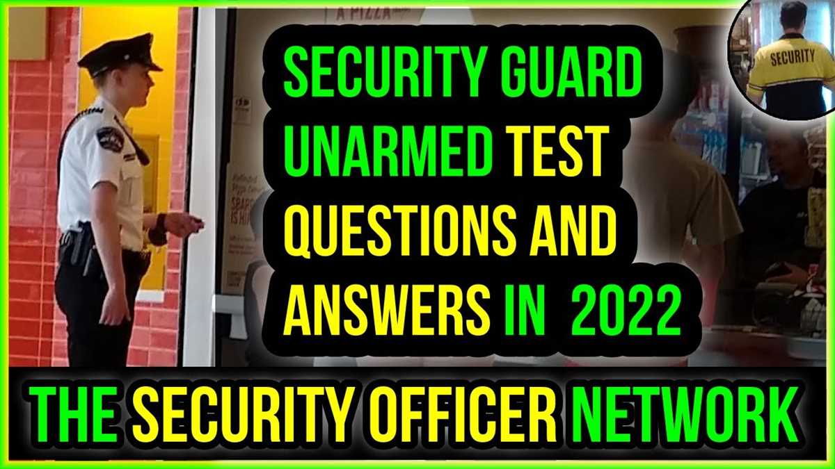 security guard test questions and answers