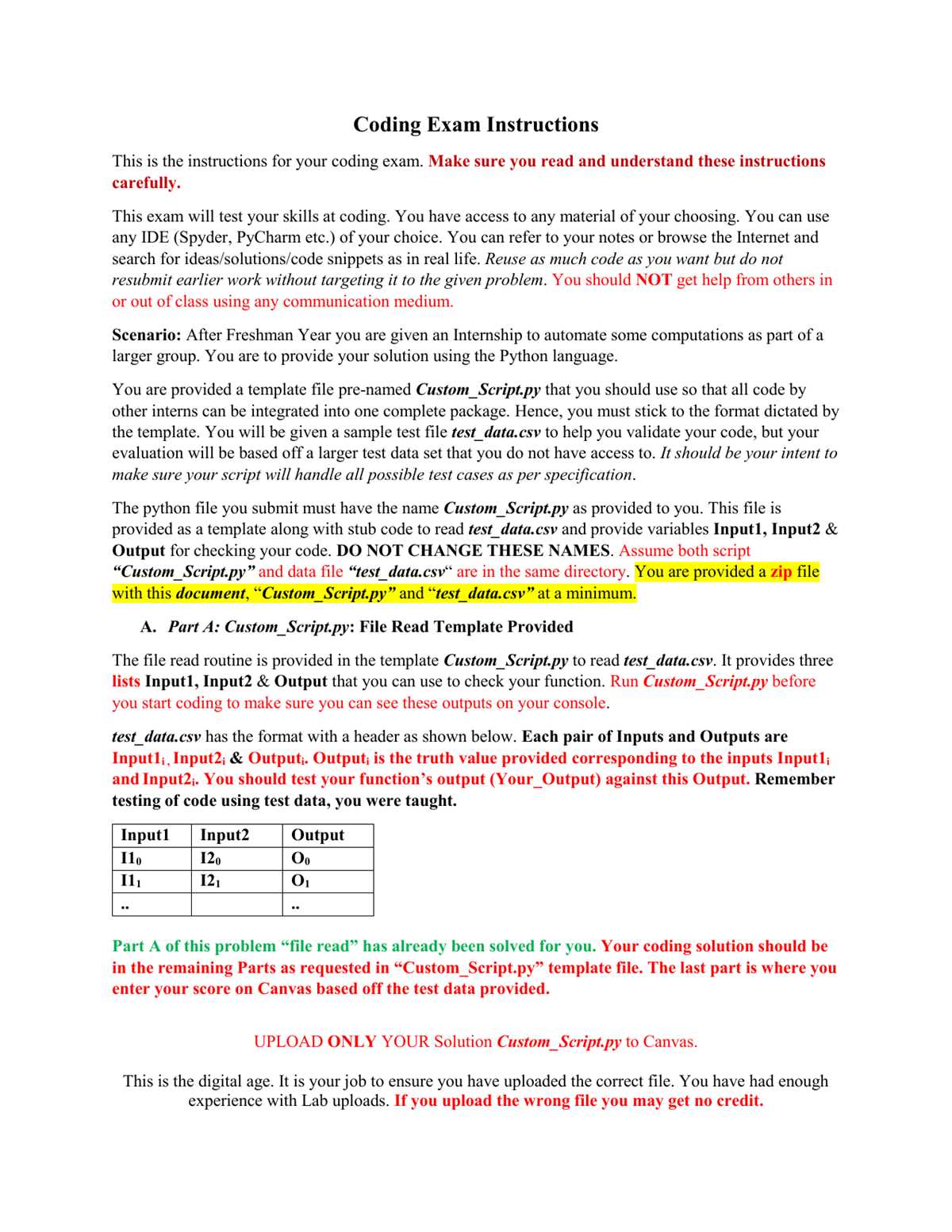 sigma tandem instructor exam answers