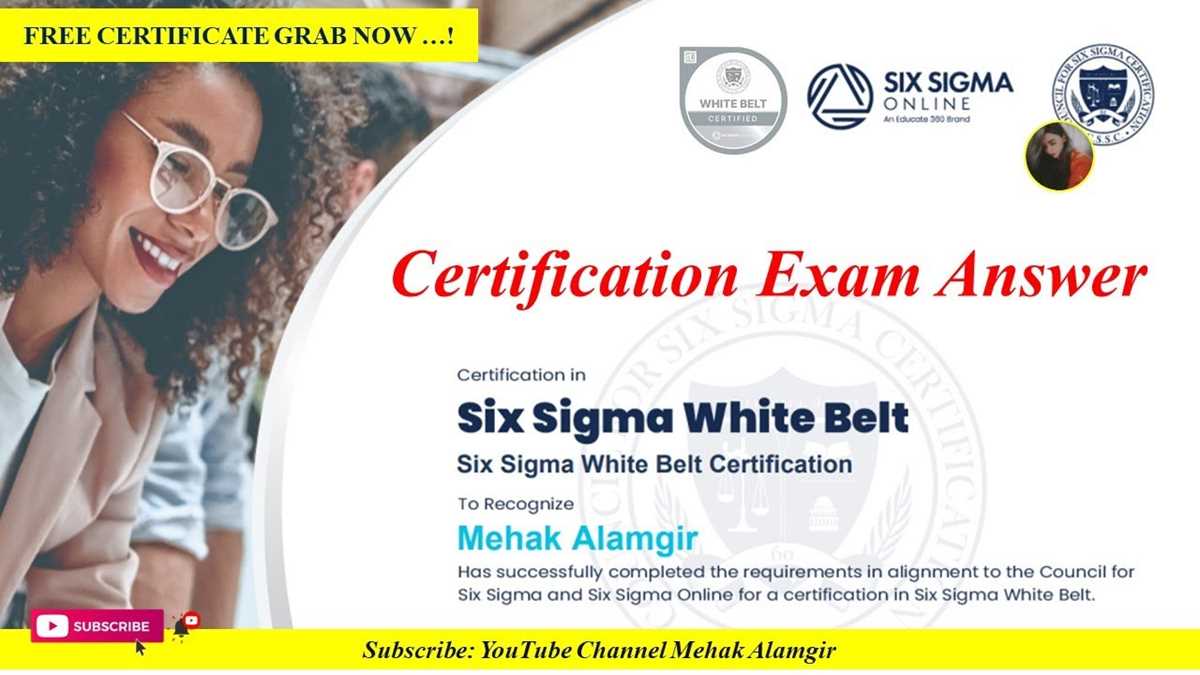 six sigma white belt exam answers