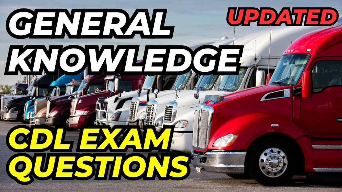 nys cdl general knowledge test questions and answers