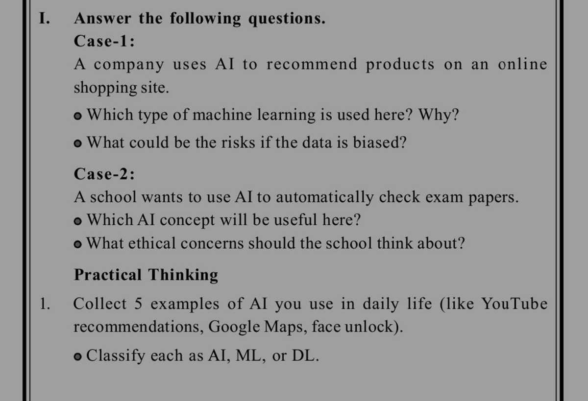 machine learning exam questions and answers