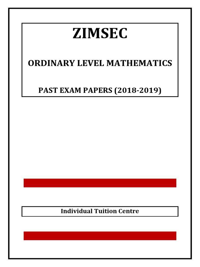 zimsec o level mathematics past exam papers with answers
