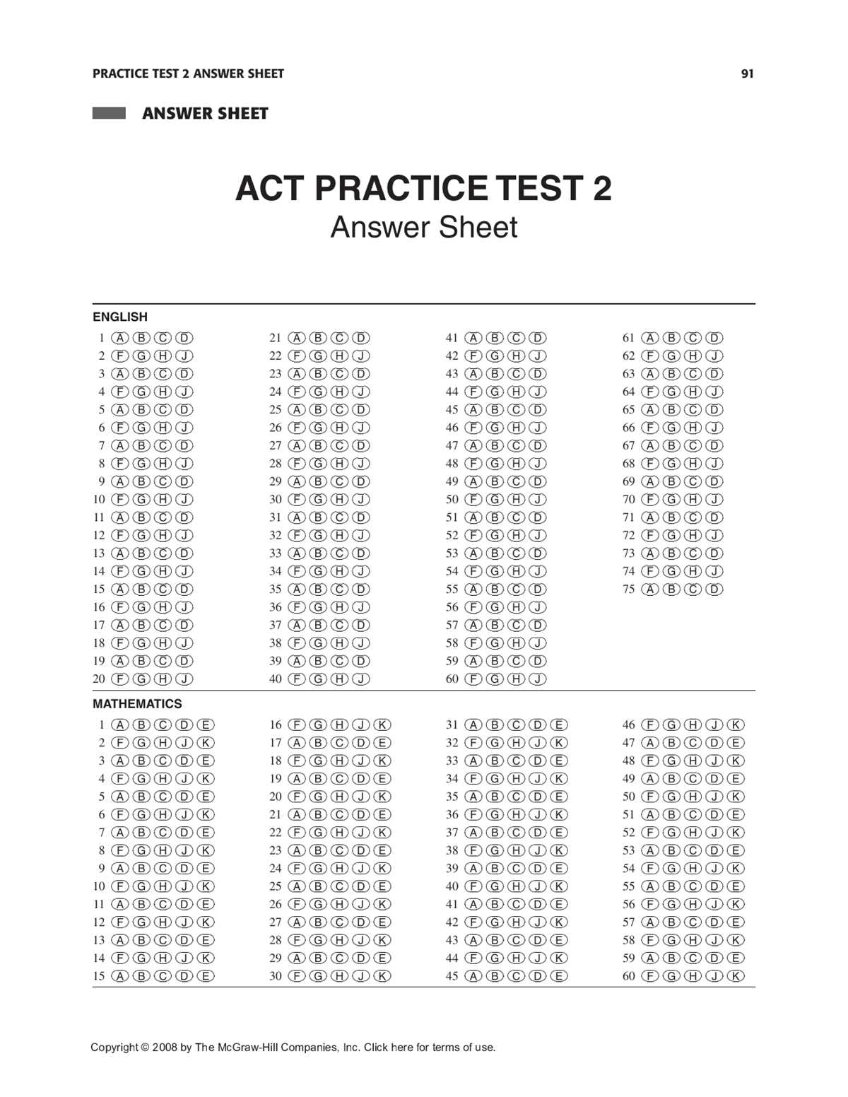 act practice test 9 answers