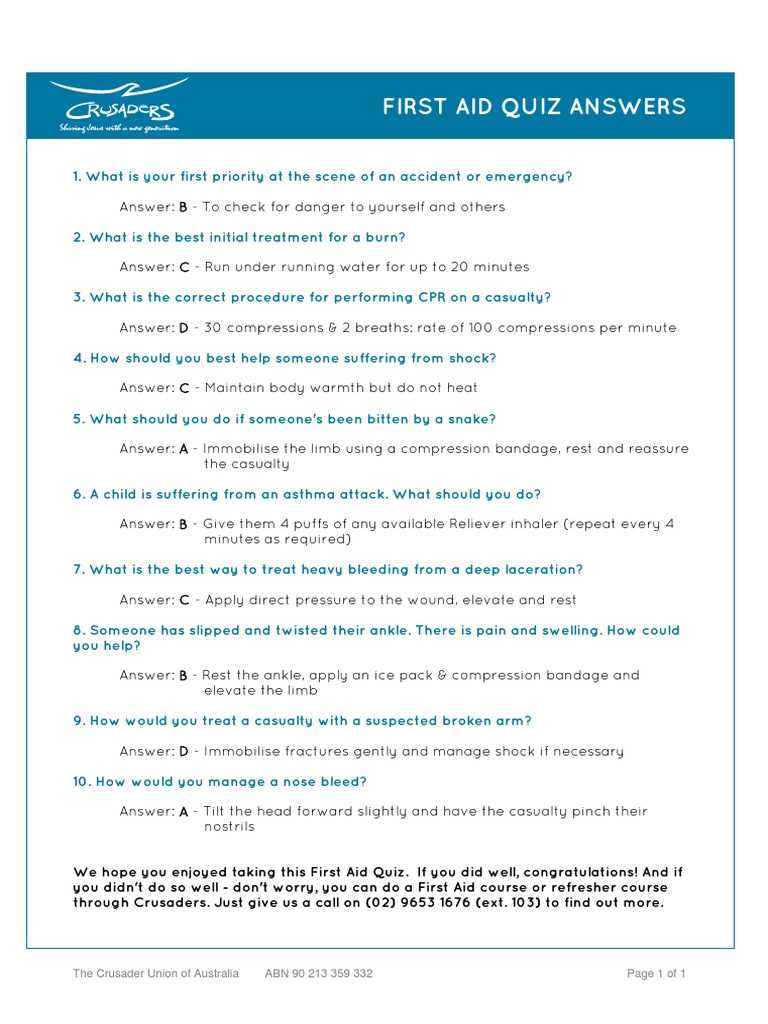 first aid and cpr exam answers first aid and cpr exam answers