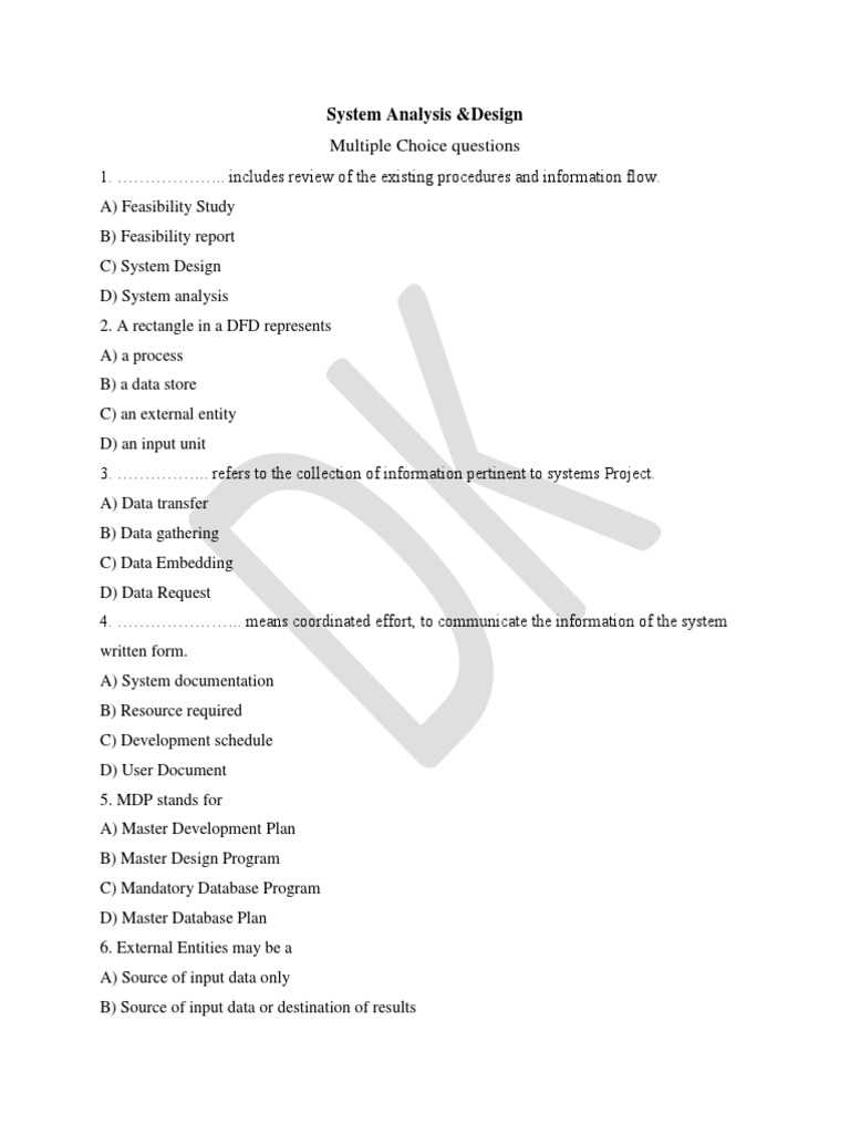 system analysis and design exam questions and answers doc
