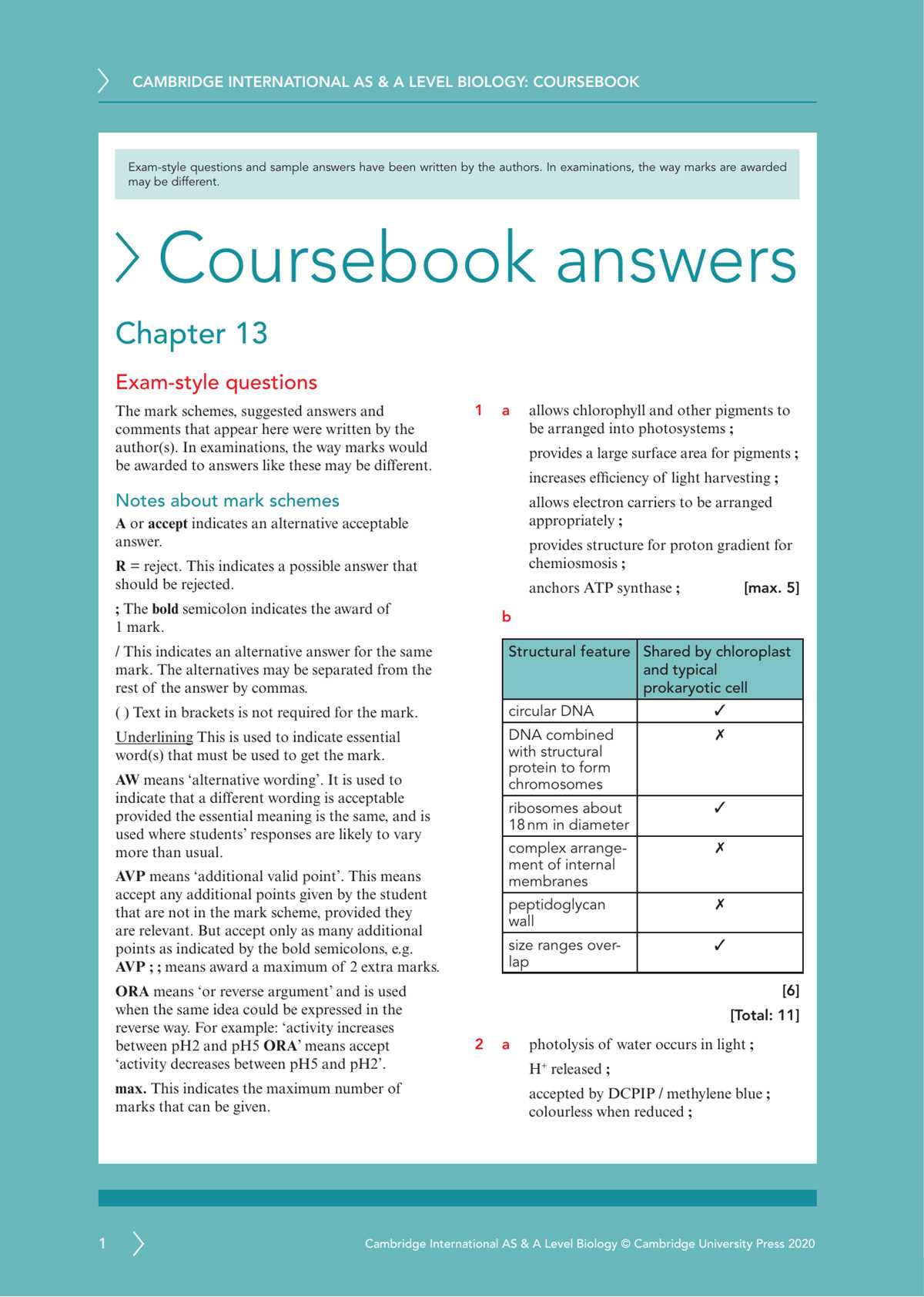chapter 13 biology test answer key