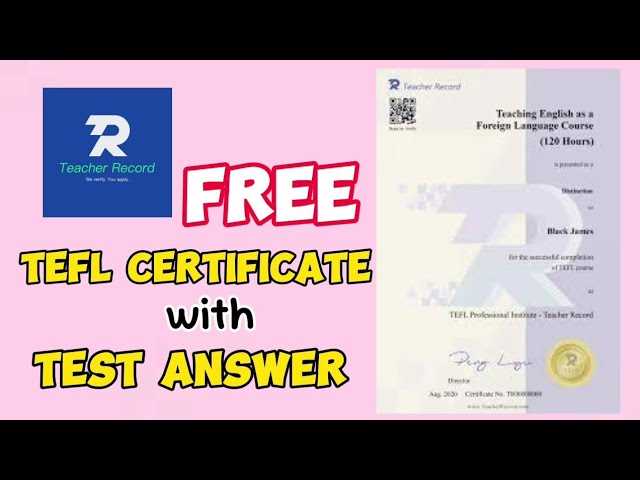 tefl exam questions and answers