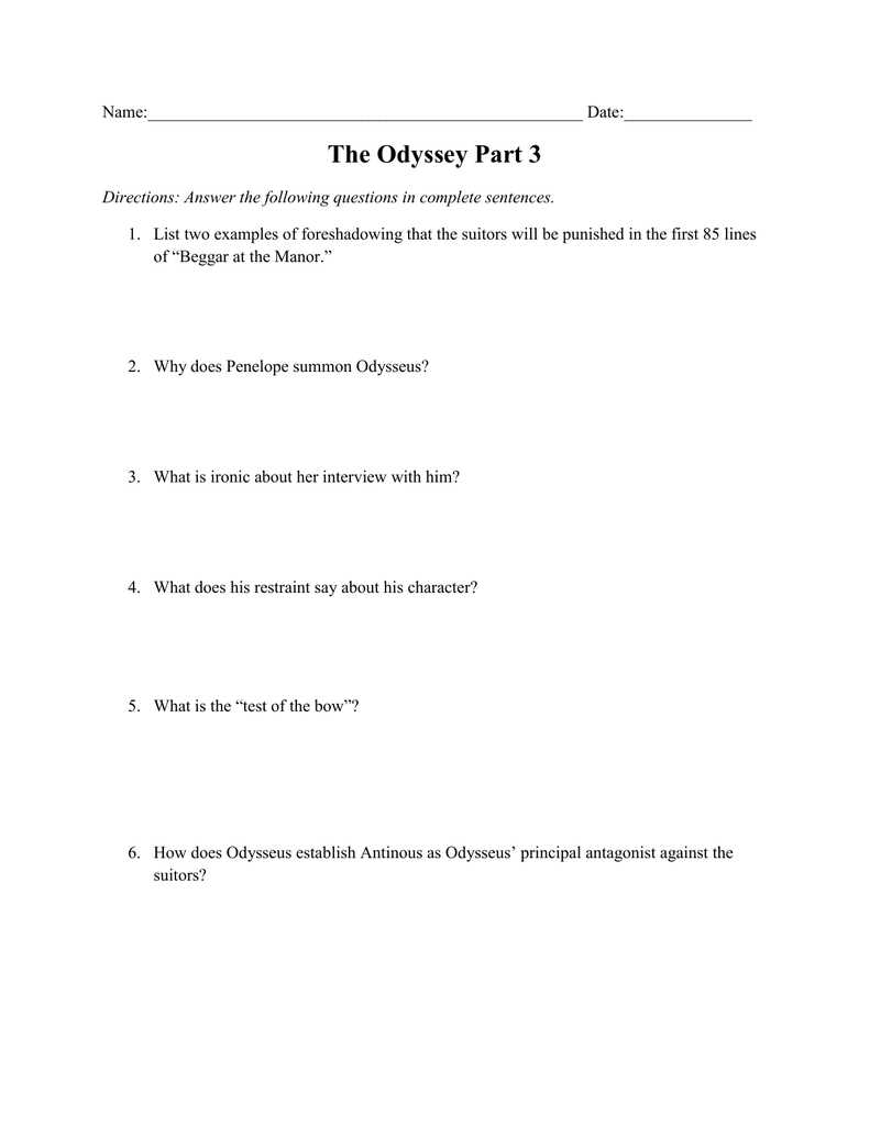 the odyssey test answers