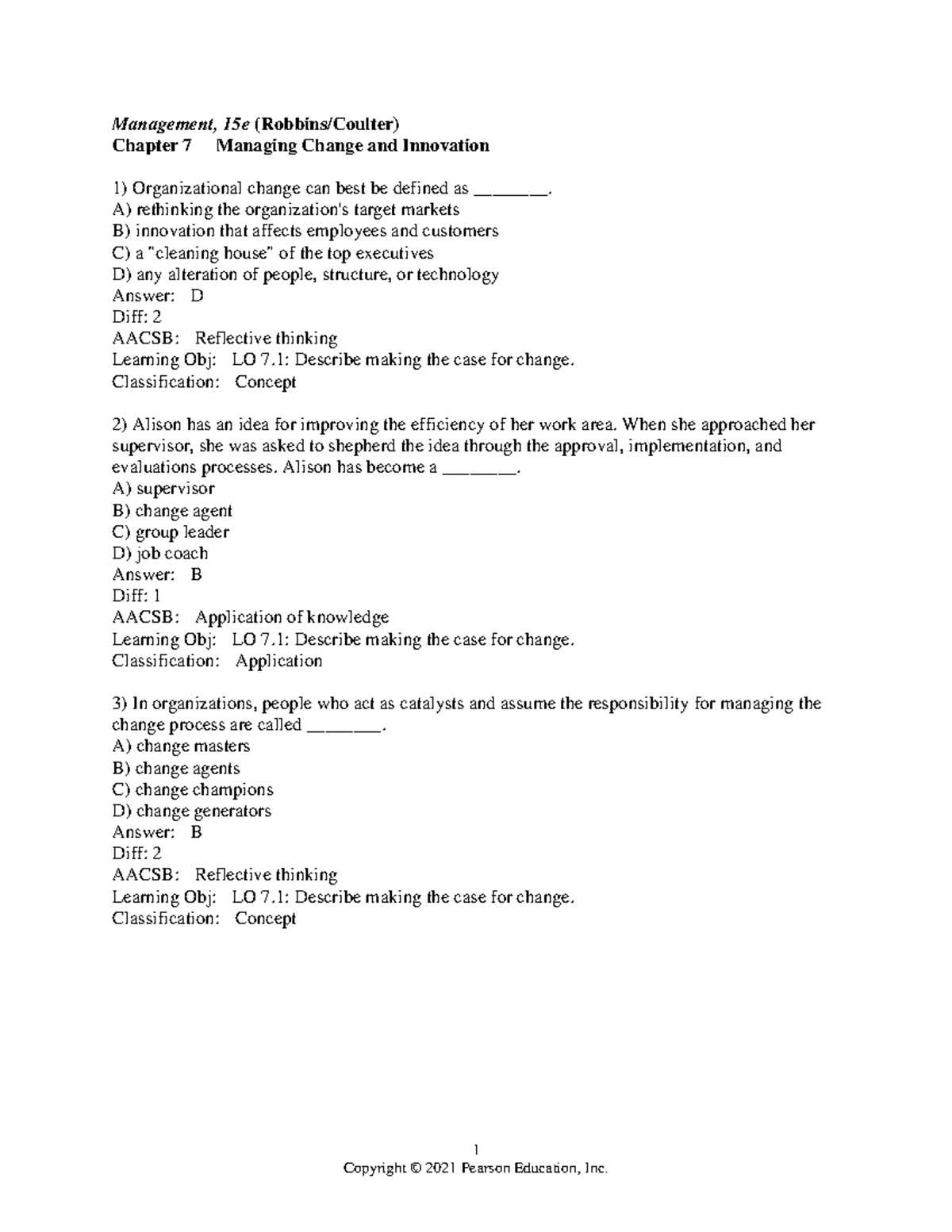 universal change 7 iacssp test answers
