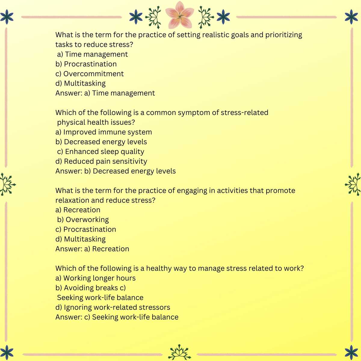 time management mastery do more stress less test answers