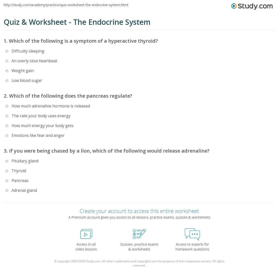 endocrine exam questions and answers