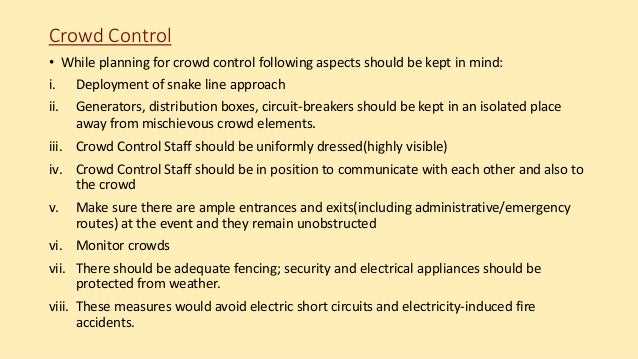 crowd control exam answers