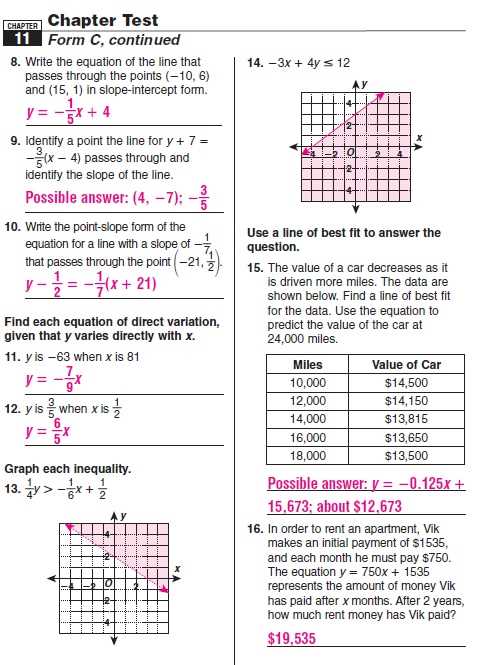 chapter 6 test answers math