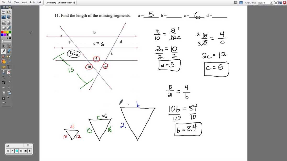 unit 6 test geometry answer key