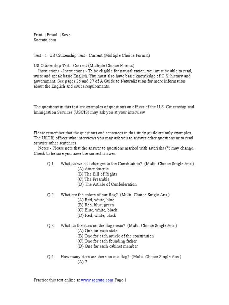 us citizenship test questions without answers