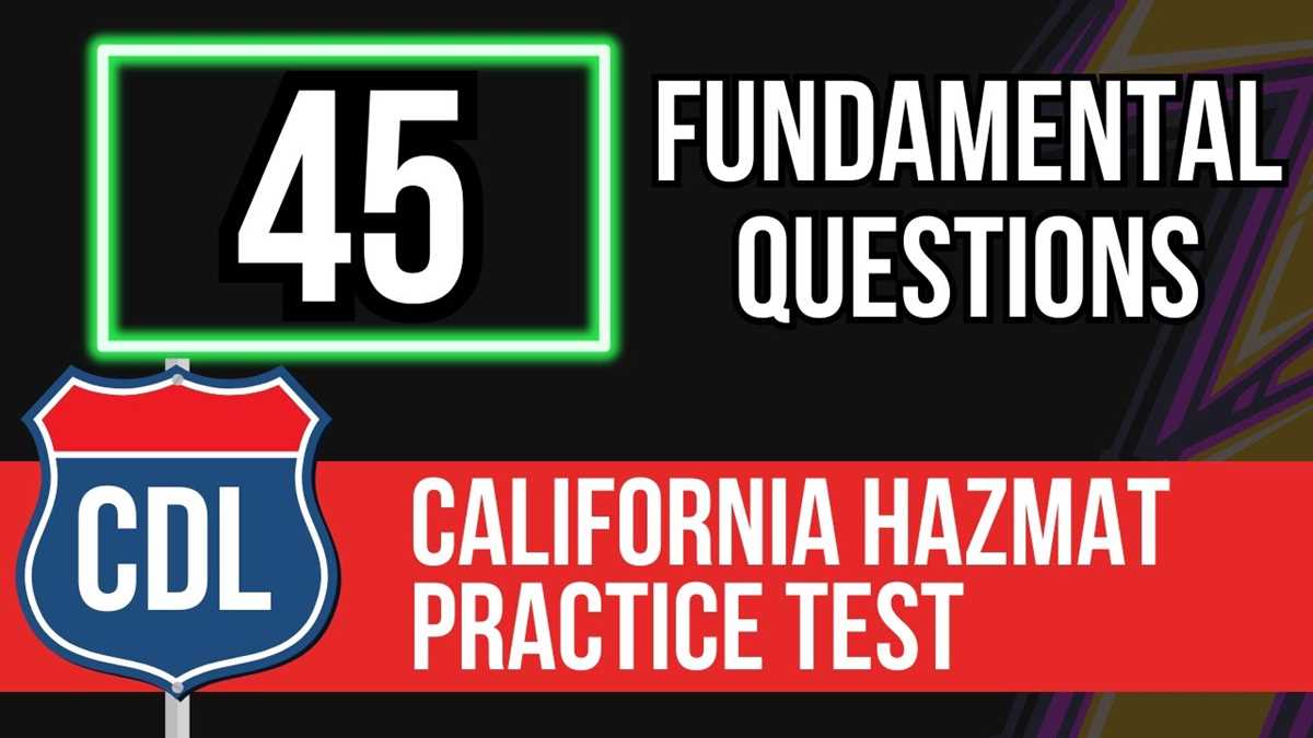 colorado cdl hazmat test answers