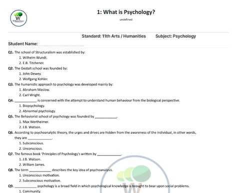 chapter 7 8 9 psychology test answers
