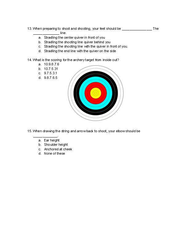 archery test questions and answers