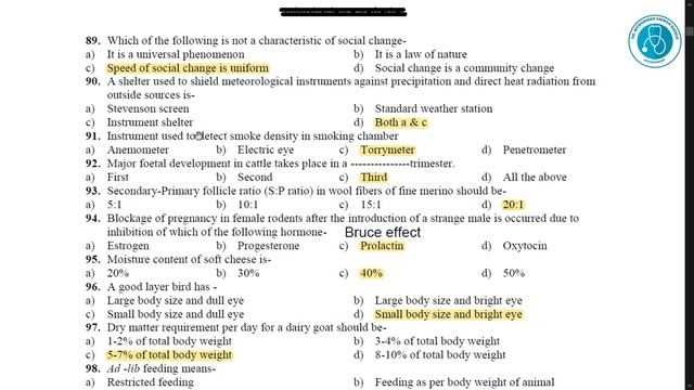 icar post test answers