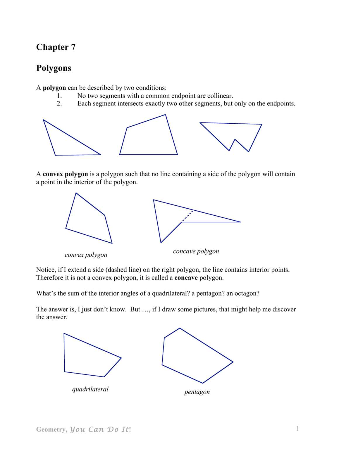 geometry unit 7 test answer key polygons and quadrilaterals