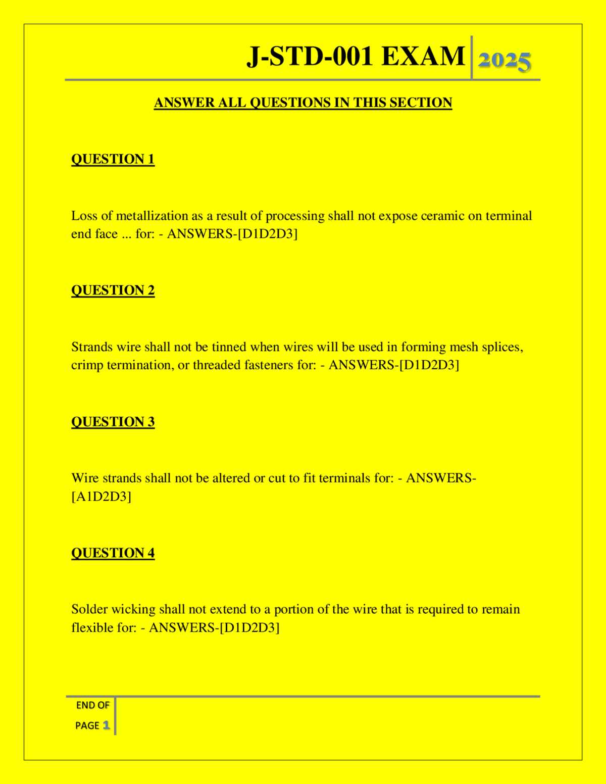 ipc j std 001 test answers